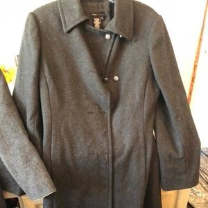 Grey BCBG pea coat long